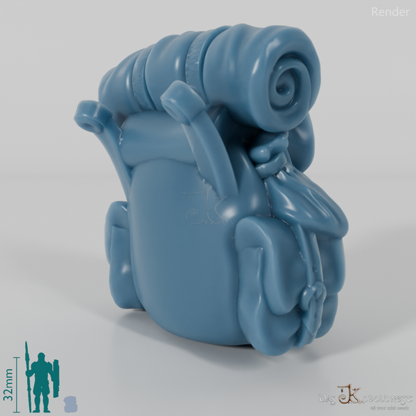 Halfling backpack with back buckle