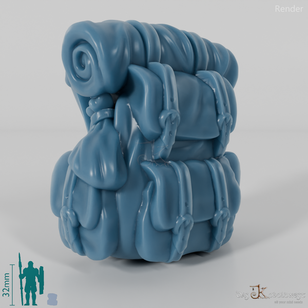 Halfling backpack with back buckle