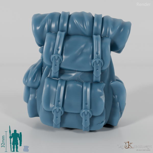 Halfling backpack with back buckle