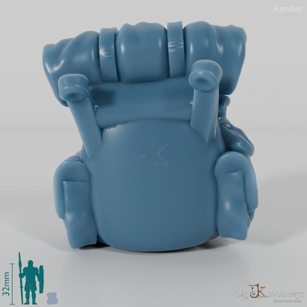 Halfling backpack with back buckle