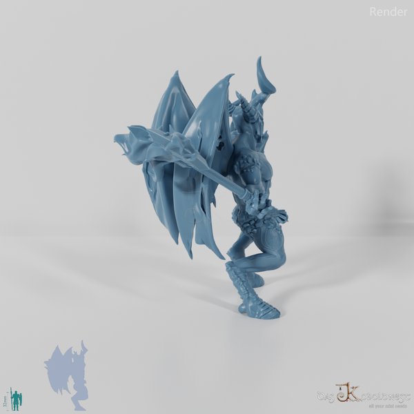 Balor mit Axt und Feuerball