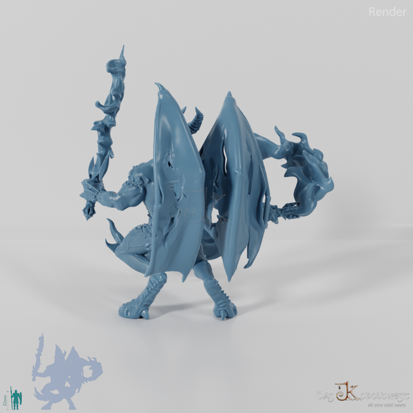 Balor mit Flammenpeitsche und Schwert