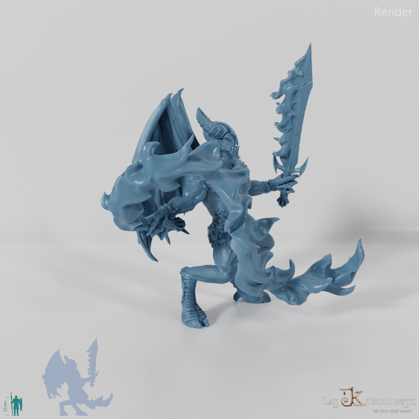 Balor mit Flammenpeitsche und Schwert