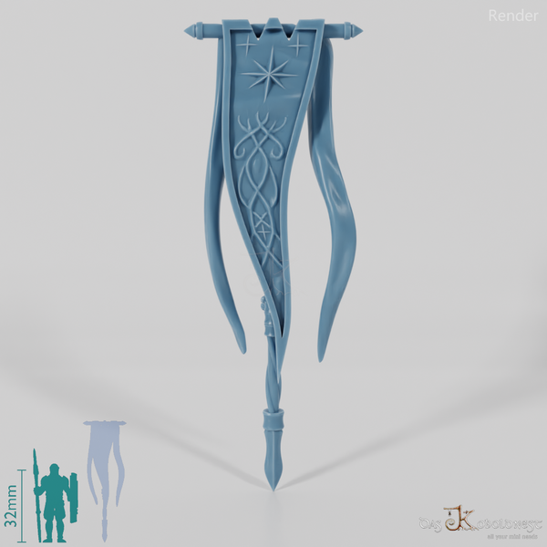 Elf banner with hand