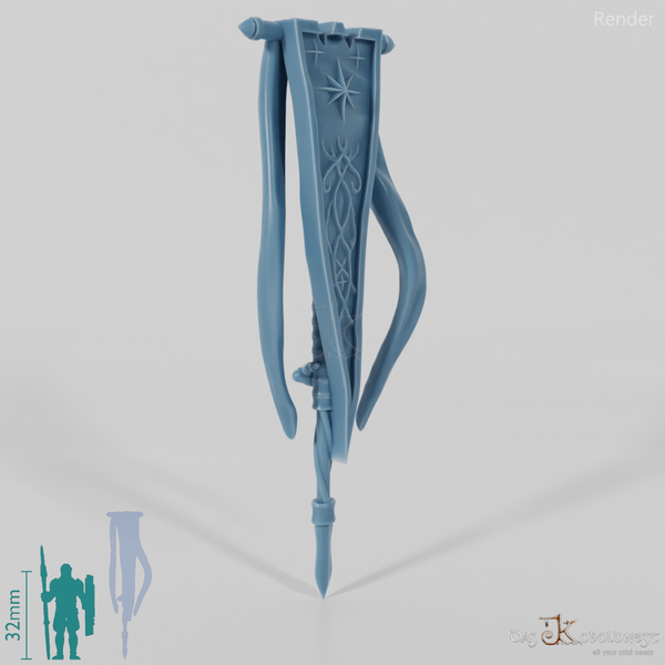 Elf banner with hand