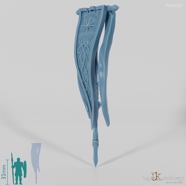 Elf banner with hand