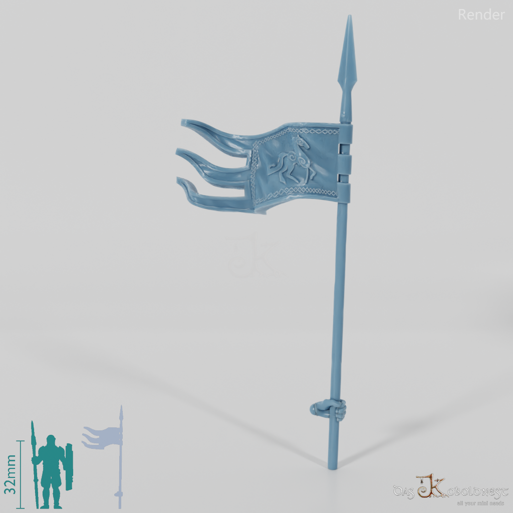 Equestrian people banner with hand