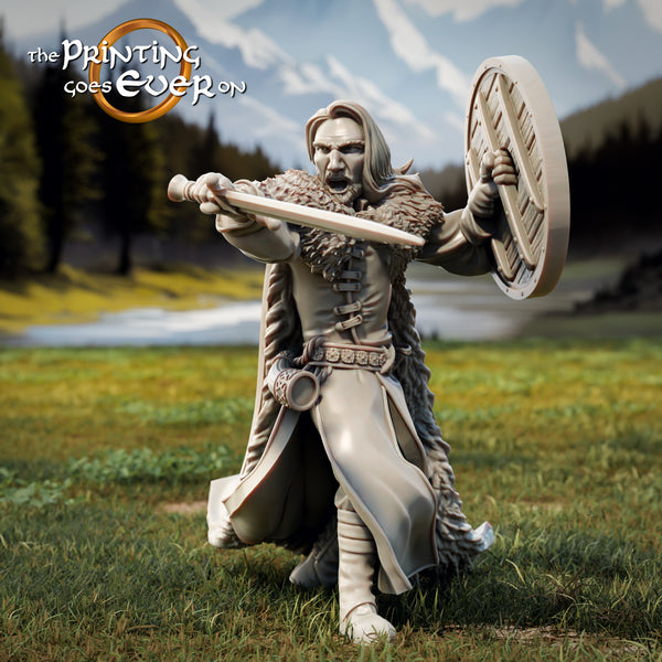 Barazan, Human Warrior in Fighting Stance (Remastered)