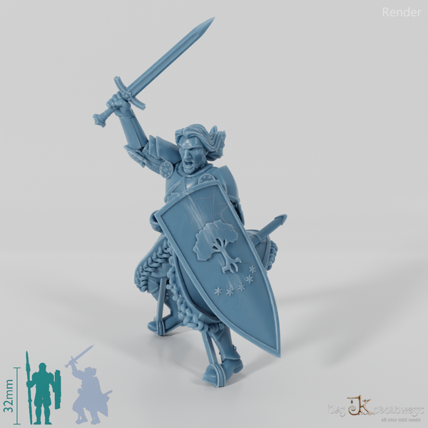 Barazan, Gonthan commander with sword (mounted)