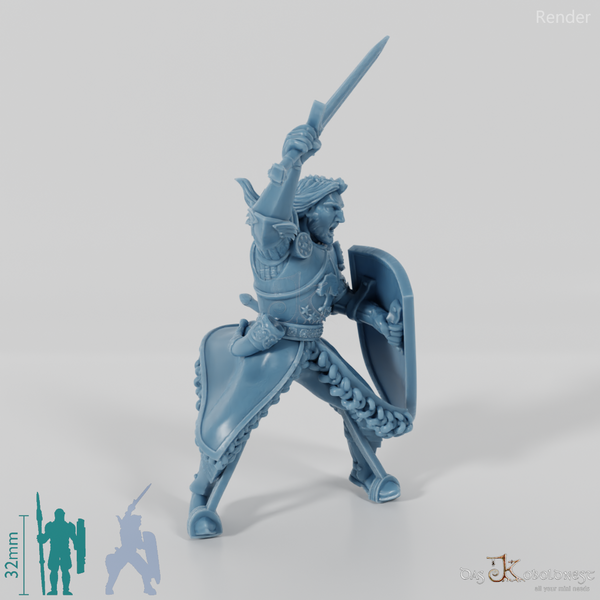 Barazan, Gonthan commander with sword (mounted)