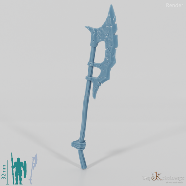 Ork-Bardiche mit Hand