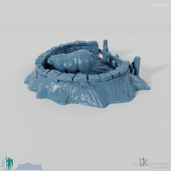 Stable - pig pen with pig