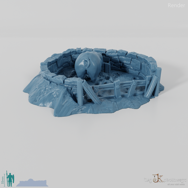 Stable - pig pen with pig