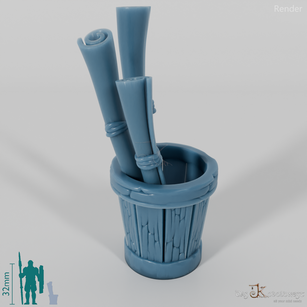 Boat making - bucket with scrolls