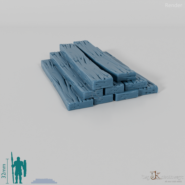 Boat building - stack of boards