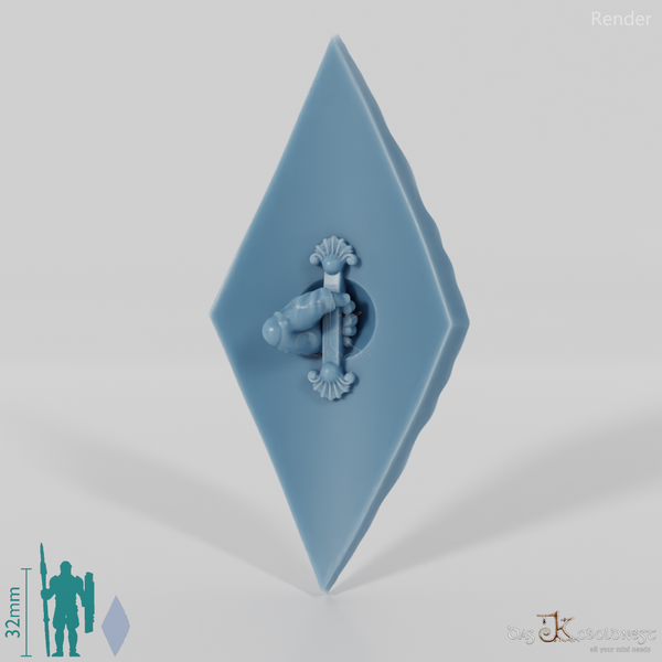 Elven shield - rider shield with hand