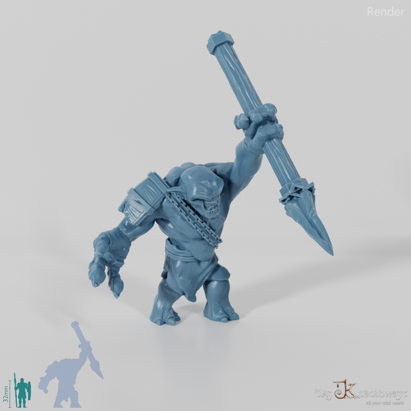Cave troll with spear