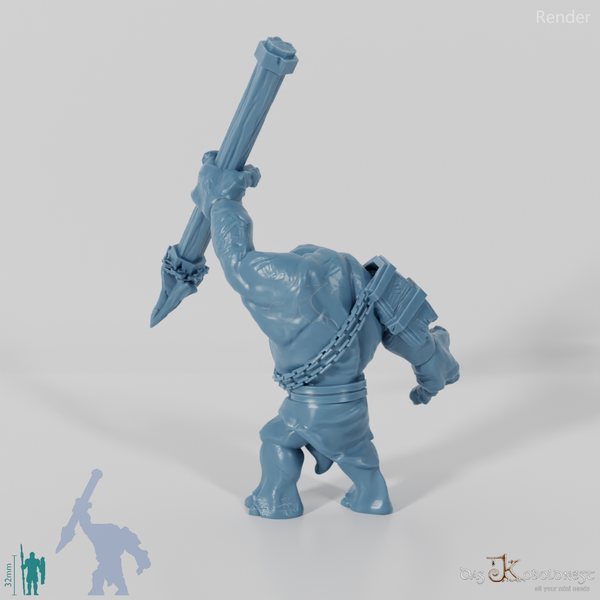 Cave troll with spear