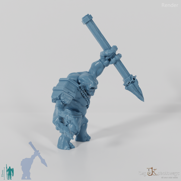 Cave troll with spear