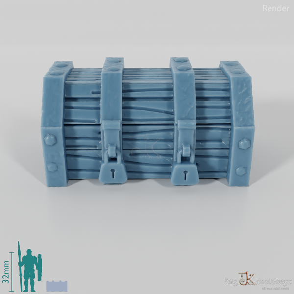 Chest - Double locked wooden chest