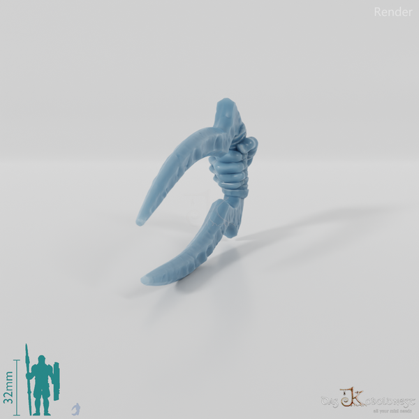 Orc claw weapon with hand