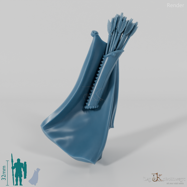 Halfling cloak A with arrow quiver