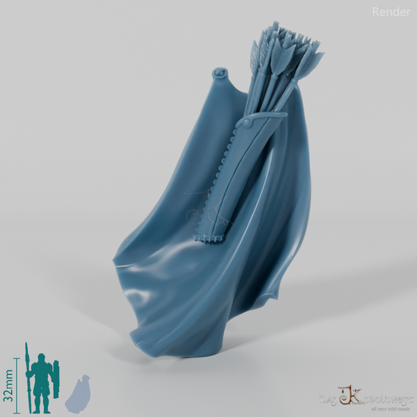 Halfling cloak A with arrow quiver