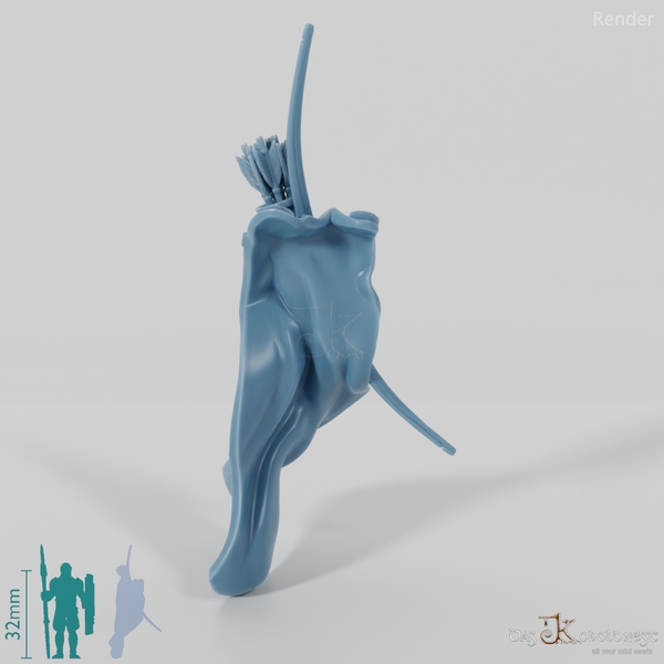 Human cloak with bow and quiver (Gonthan)