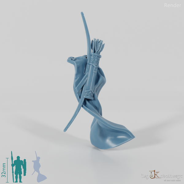 Human cloak with bow and quiver (Gonthan)