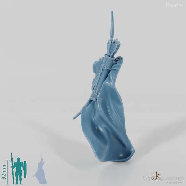 Human cloak with bow and quiver (Gonthan)