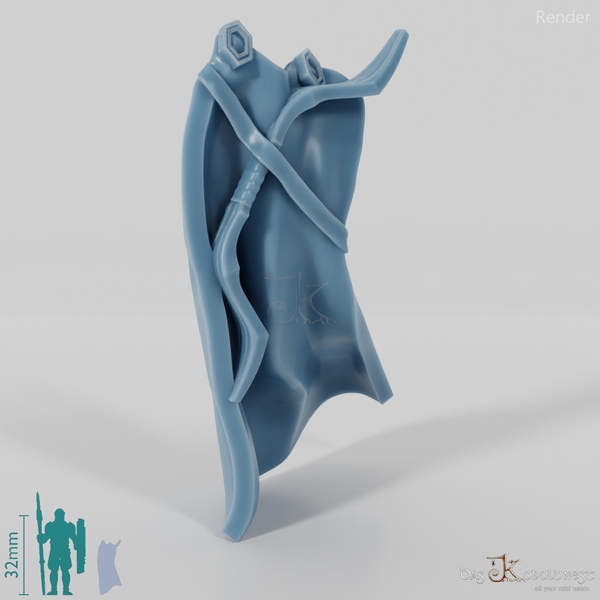 Dwarven cloak with short bow
