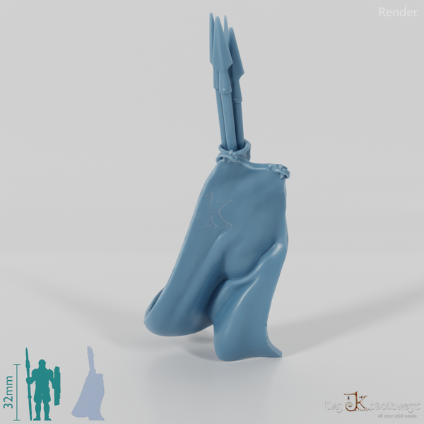 Reitervolk-Umhang mit Wurfspeerköcher