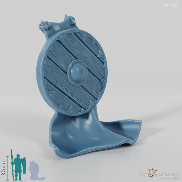 Equestrian cloak with a simple shield