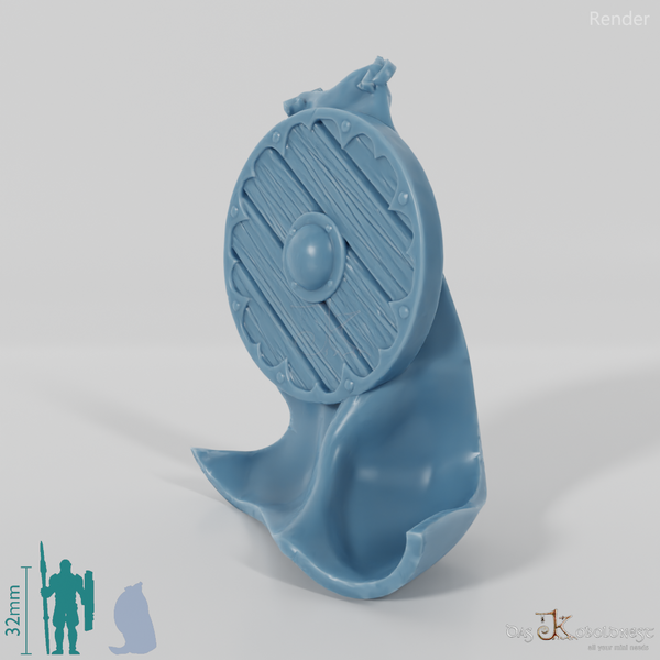 Equestrian cloak with a simple shield