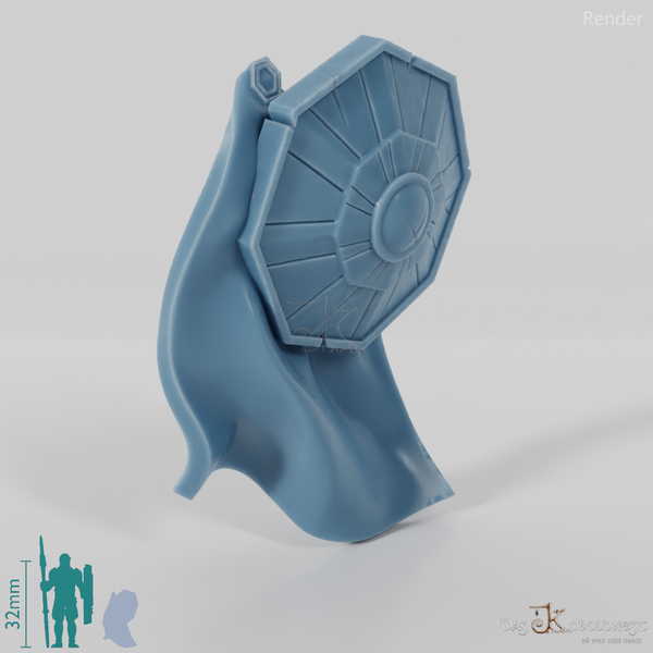 Dwarven cloak with shield