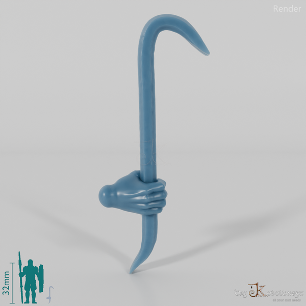 Halfling crowbar with hand