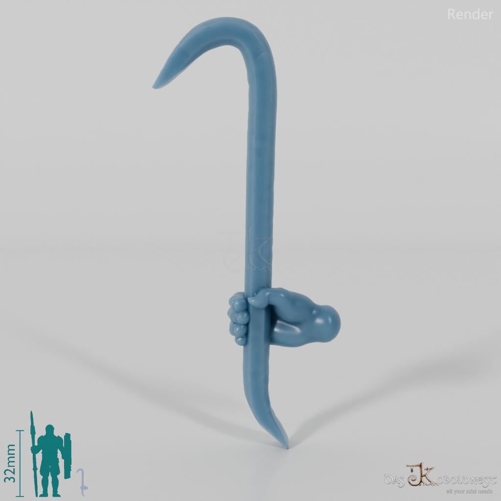 Halfling crowbar with hand