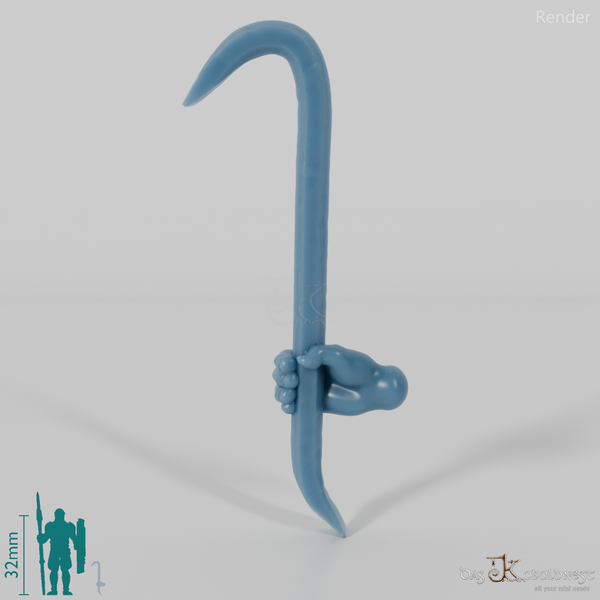 Halfling crowbar with hand