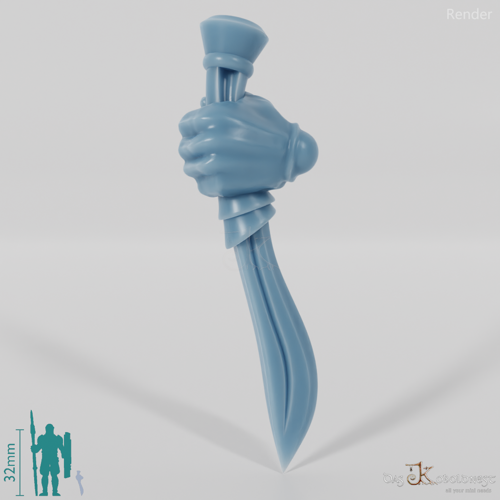 Elven Dagger - Held downwards with Hand A