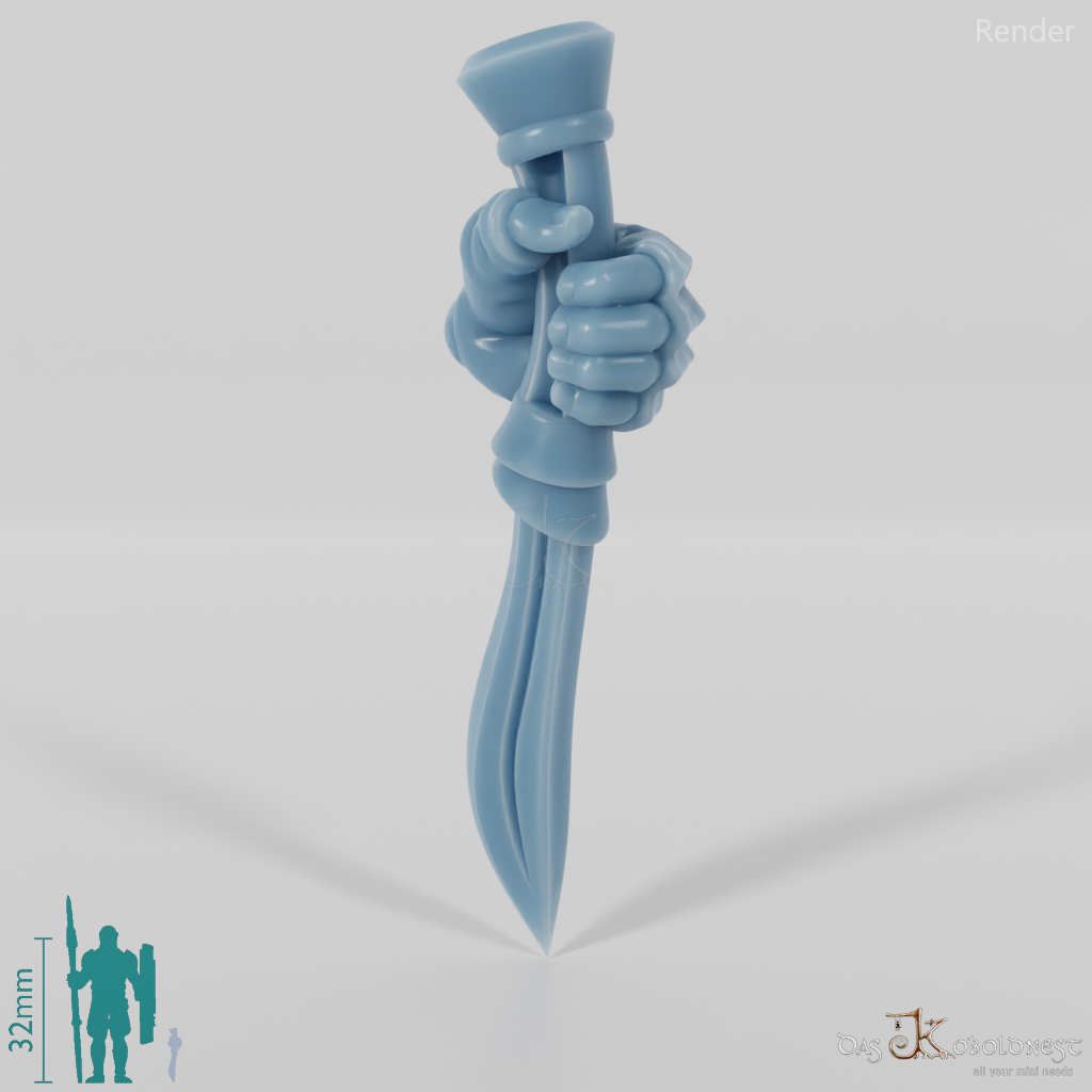 Elven Dagger - Held downwards with Hand A