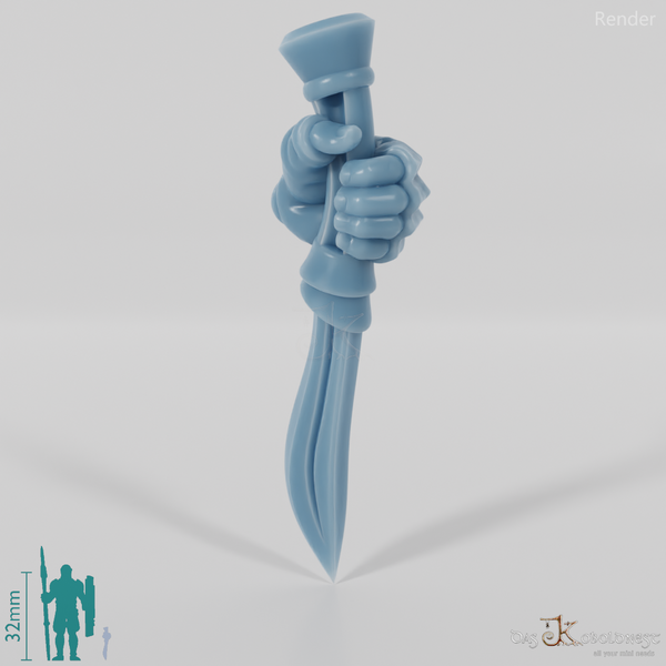 Elven Dagger - Held downwards with Hand A