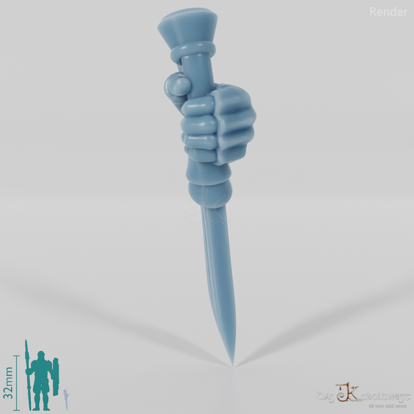 Elven Dagger - Held downwards with Hand A