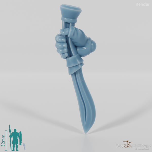 Elven Dagger - Held downwards with Hand A