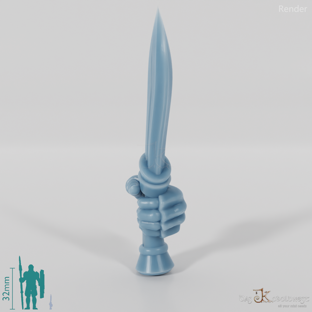 Elven Dagger - Held upwards with Hand A