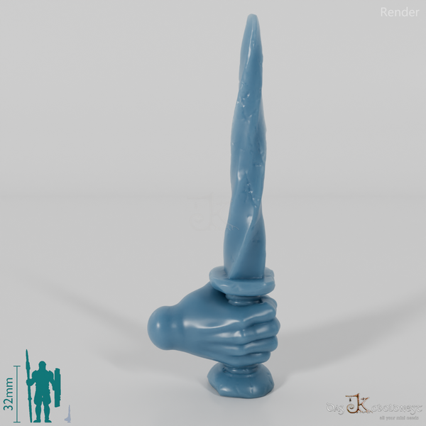 Halfling Dagger A with Hand (Raised)