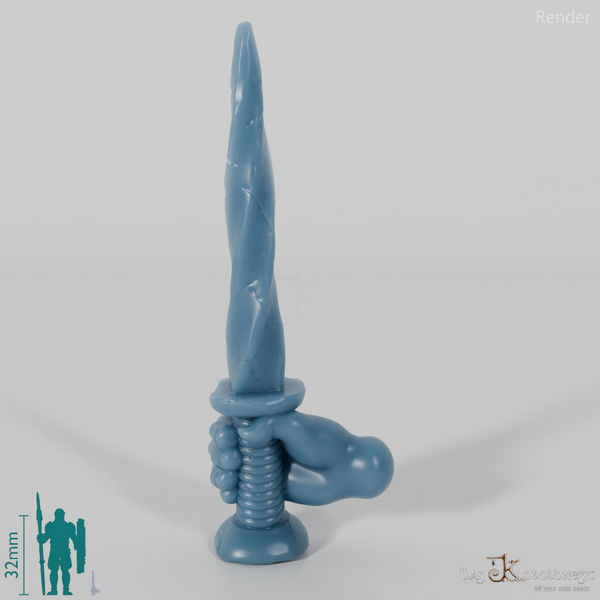 Halfling Dagger A with Hand (Raised)