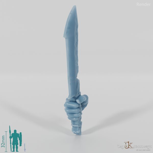 Orc dagger A with hand (blade on top)