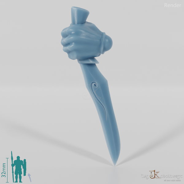 Elven Dagger - Held downwards with Hand B