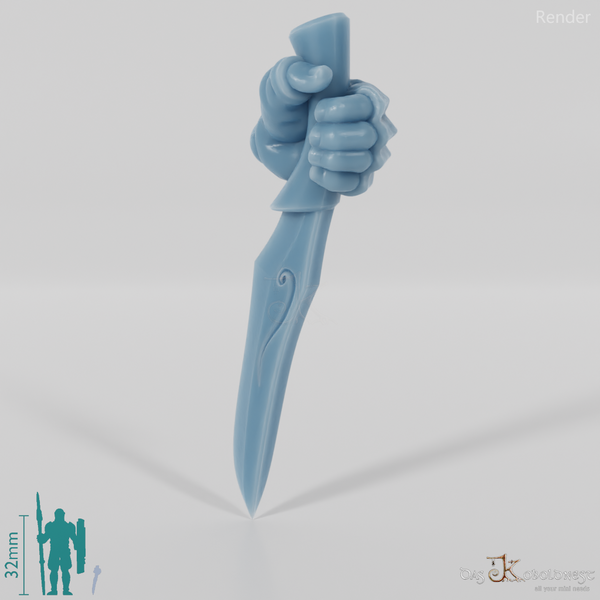 Elven Dagger - Held downwards with Hand B