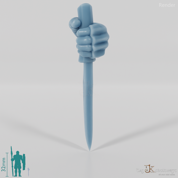 Elven Dagger - Held downwards with Hand B